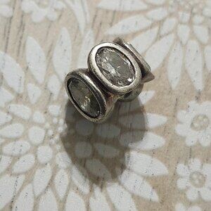 Pandora Sterling Silver Clear Oval Lights CZ Bead Charm